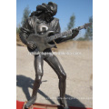 30 years factory supplied hot sale life size bronze sculpture band playing musical instrument for decoration